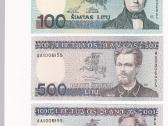 Neišliestieji litų banknotai - rinkinys
