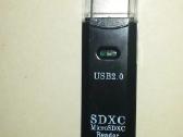 Usb 2.0 Mikro Sd,sd/sdhc kortelių skaitytuvas