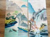 Du paveikslai ant bambuko iš Vietnamo