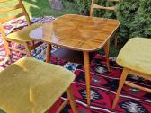 Vintažinis mid century riešutmedž. kavos staliukas - nuotraukos Nr. 15
