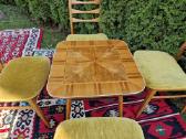 Vintažinis mid century riešutmedž. kavos staliukas - nuotraukos Nr. 34