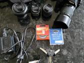 Fotoaparatas Pentax K5 su priedais