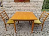Vintažinis mid century tikmedžio valgomojo stalas