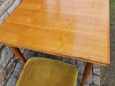 Vintažinis mid century tikmedžio valgomojo stalas - nuotraukos Nr. 4