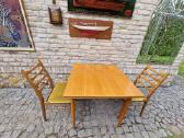 Vintažinis mid century tikmedžio valgomojo stalas - nuotraukos Nr. 5
