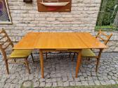 Vintažinis mid century tikmedžio valgomojo stalas - nuotraukos Nr. 14