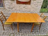 Vintažinis mid century tikmedžio valgomojo stalas - nuotraukos Nr. 15