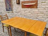 Vintažinis mid century tikmedžio valgomojo stalas - nuotraukos Nr. 16