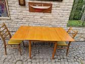 Vintažinis mid century tikmedžio valgomojo stalas - nuotraukos Nr. 17