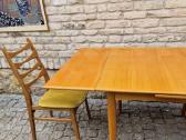 Vintažinis mid century tikmedžio valgomojo stalas - nuotraukos Nr. 21