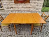 Vintažinis mid century tikmedžio valgomojo stalas - nuotraukos Nr. 22