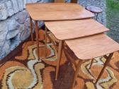 Vintažiniai mid century tikmedžio staliukai - nuotraukos Nr. 13