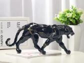 Juoda ir auksinė leopardo statulos, skulptūros - nuotraukos Nr. 5