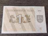 1 talonas 1991 be užrašo - Unc - žemas numeris