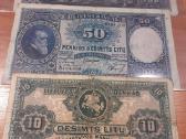 Smetoninių banknotų setukas 100,50,20,10,5 litai