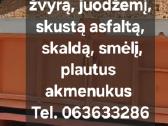 Žvyras, skalda, juodžemis, dekoratyviniai akmenuka