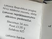 50 litų moneta - Valstybės atgimimas 1990-1995 - nuotraukos Nr. 3