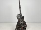 Metalinė steampunk stiliaus gitaros skulptūra - nuotraukos Nr. 2
