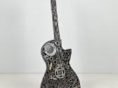 Metalinė steampunk stiliaus gitaros skulptūra - nuotraukos Nr. 3