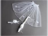 Krikšto skraistė , krikštynų žvakė, rožančius