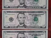 5 JAV doleriai, 2006 m, Unc, 3 vnt.