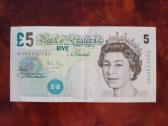 5 svarai, banknotas 2002 m. Didžioji Britanija