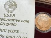 100 rubliu auksine moneta 1988 - nuotraukos Nr. 2