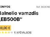Domyos Balnelio vamzdis „eb500b“ (pull up bar) - nuotraukos Nr. 3