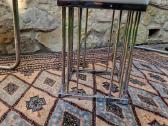 Vintažinis mid century Bauhaus st. pufas - nuotraukos Nr. 5