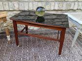 Vintažinis mid century tikmedžio kavos staliukas - nuotraukos Nr. 8