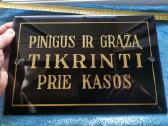 Sovietmečio laikų stiklinė lentelė