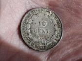 Indokinija 10 centų 1885 sidabras