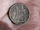 Indokinija 10 centų 1885 sidabras - nuotraukos Nr. 2