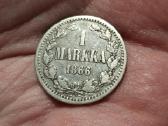 Suomija 1 marka 1866 sidabras