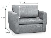 Miegamas fotelis „Belta lux 80" su dėže patalynei - nuotraukos Nr. 7