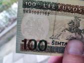 100 litų 1994 metų bankinio stovio - nuotraukos Nr. 3