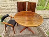 Vintažinis mid century palisandro valgomojo stalas - nuotraukos Nr. 6