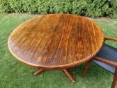 Vintažinis mid century palisandro valgomojo stalas - nuotraukos Nr. 14
