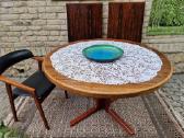 Vintažinis mid century palisandro valgomojo stalas - nuotraukos Nr. 32