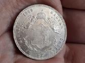 Vengrija 1 forintas 1869 sidabras