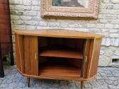 Vintažinė mid century riešuto kampinė spintelė - nuotraukos Nr. 13