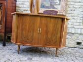 Vintažinė mid century riešuto kampinė spintelė - nuotraukos Nr. 25