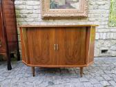 Vintažinė mid century riešuto kampinė spintelė - nuotraukos Nr. 26