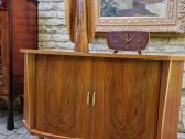 Vintažinė mid century riešuto kampinė spintelė - nuotraukos Nr. 29