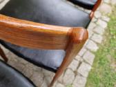 Vintažinės Mid Century tikmedžio/odos kėdės - nuotraukos Nr. 7