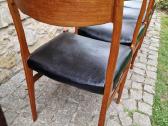 Vintažinės Mid Century tikmedžio/odos kėdės - nuotraukos Nr. 8
