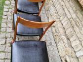 Vintažinės Mid Century tikmedžio/odos kėdės - nuotraukos Nr. 18
