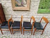 Vintažinės Mid Century tikmedžio/odos kėdės - nuotraukos Nr. 20