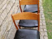 Vintažinės Mid Century tikmedžio/odos kėdės - nuotraukos Nr. 22