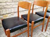 Vintažinės Mid Century tikmedžio/odos kėdės - nuotraukos Nr. 23